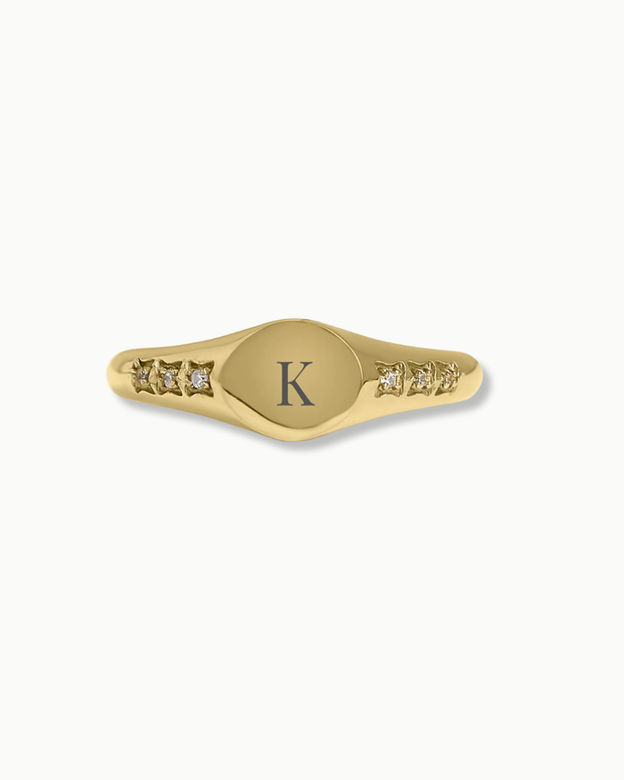 Signet ring met initiaal