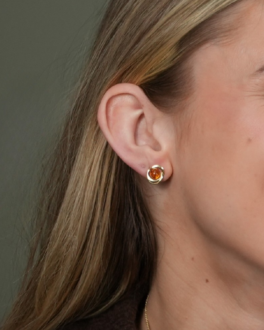Amber Glow studs