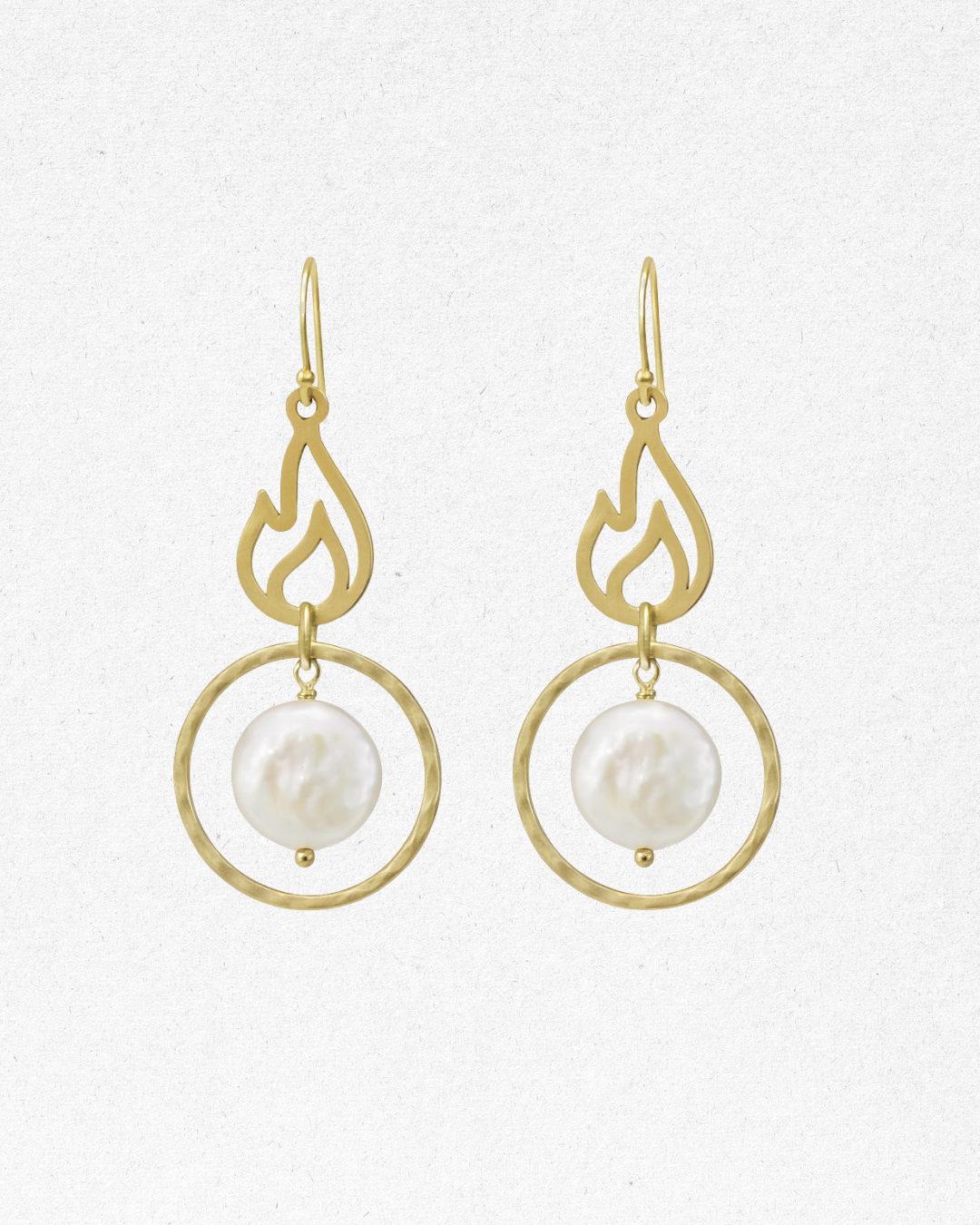 Pearl Flame oorbellen