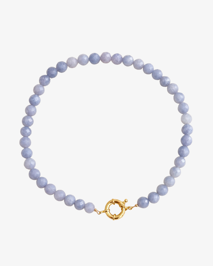 Blauwe Aquamarijn ketting